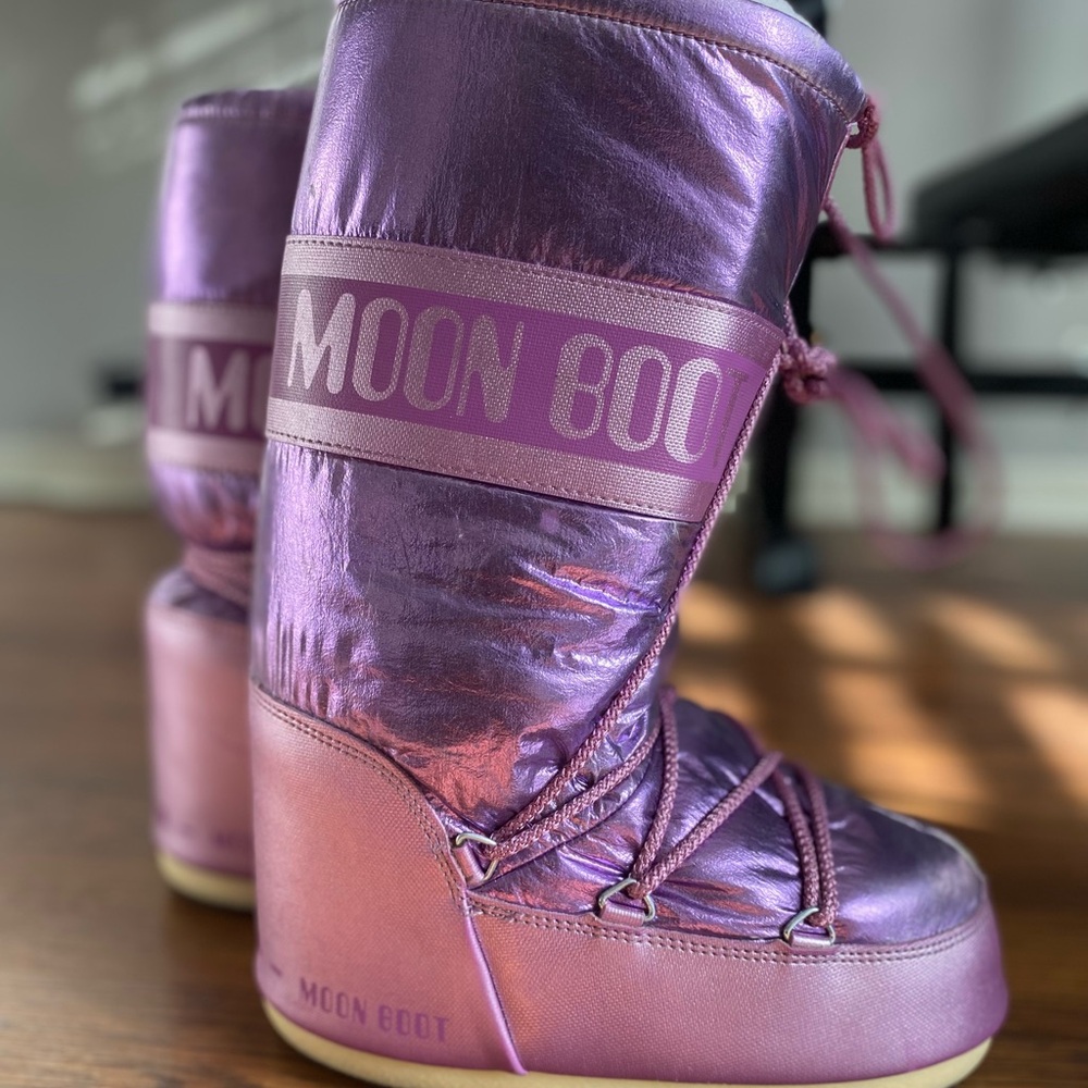 Moon Boot Metallic Purple Women's Shoes
